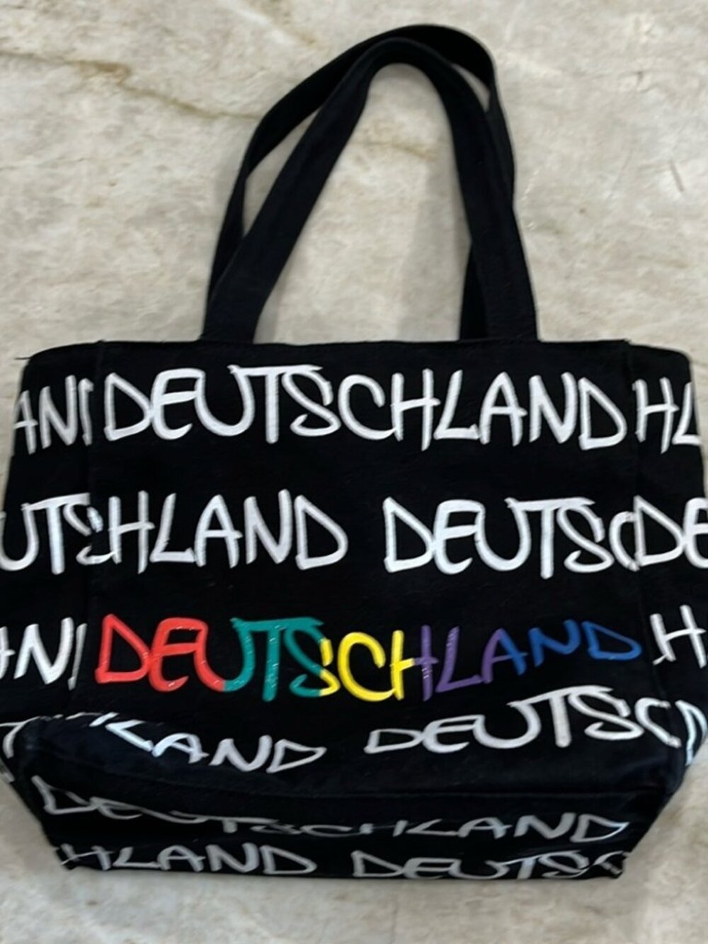 Robin Ruth | Deutschland Canvas Bag Small | Black / Multi | 9x10x4